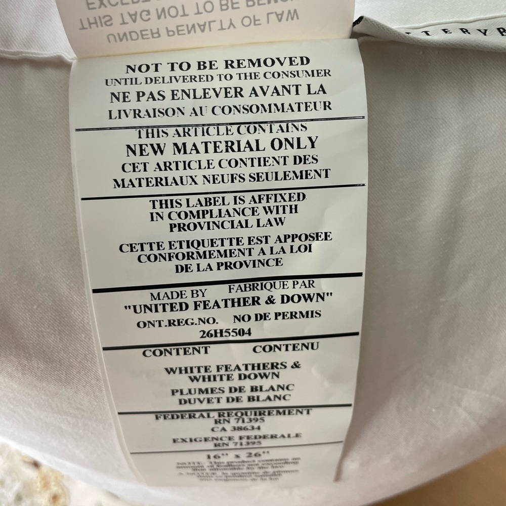 POTTERY BARN LINEN COTTON EMBROIDERED THROW PILLOW 16x26 - Picture 11 of 16